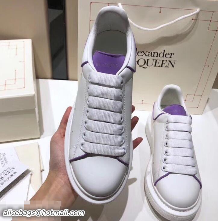 Good Quality Alexander McQueen Oversized Sneakers A716011 White/Lilac 2019