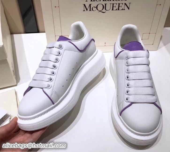 Good Quality Alexander McQueen Oversized Sneakers A716011 White/Lilac 2019