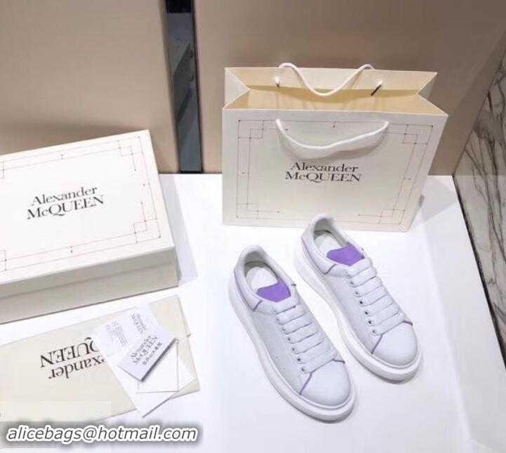 Good Quality Alexander McQueen Oversized Sneakers A716011 White/Lilac 2019