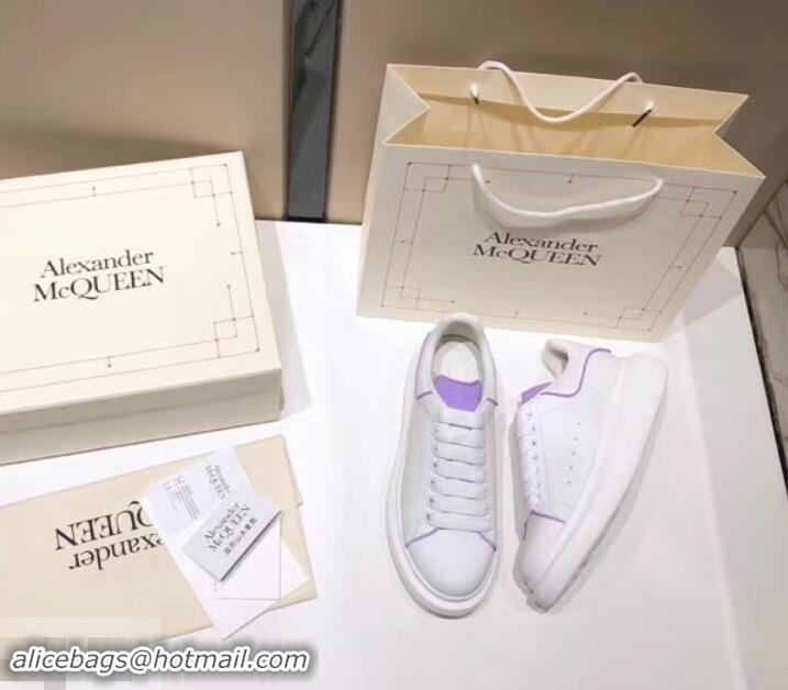 Good Quality Alexander McQueen Oversized Sneakers A716011 White/Lilac 2019