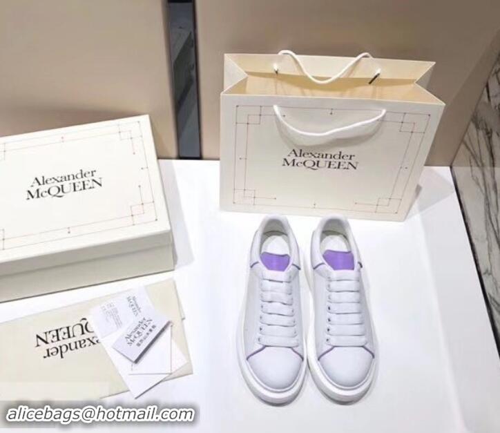 Good Quality Alexander McQueen Oversized Sneakers A716011 White/Lilac 2019