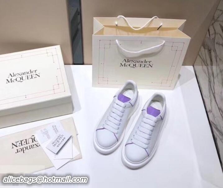 Good Quality Alexander McQueen Oversized Sneakers A716011 White/Lilac 2019