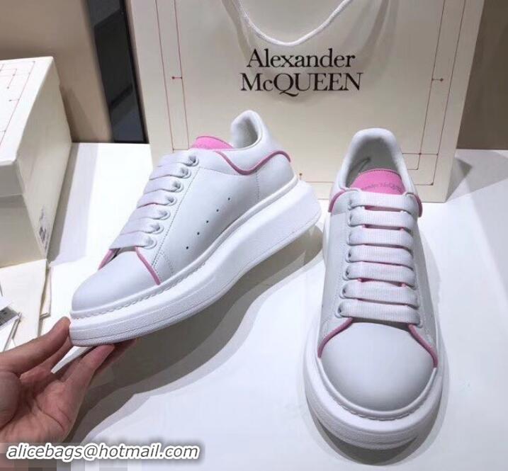 Unique Style Alexander McQueen Oversized Sneakers A716011 White/Pink 2019