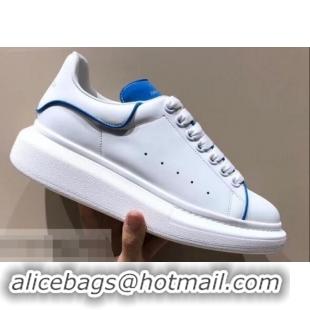 Grade Quality Alexander McQueen Oversized Sneakers A716011 White/Turquoise 2019