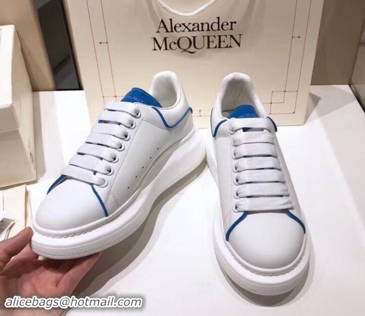 Grade Quality Alexander McQueen Oversized Sneakers A716011 White/Turquoise 2019