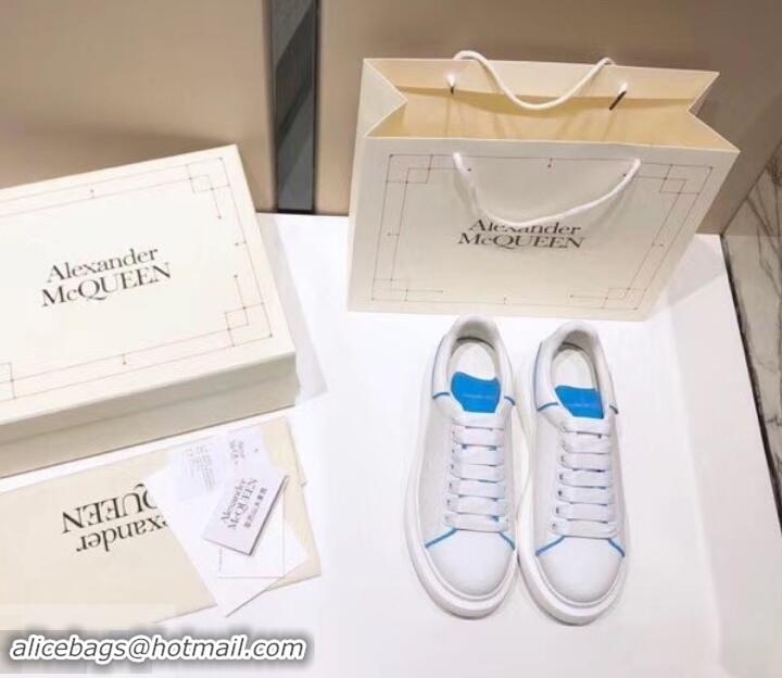 Grade Quality Alexander McQueen Oversized Sneakers A716011 White/Turquoise 2019