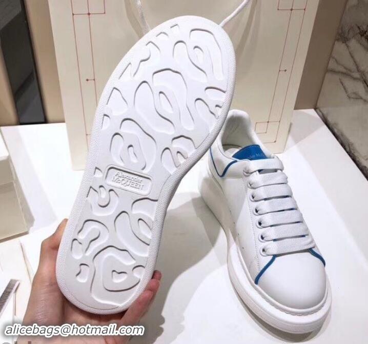 Grade Quality Alexander McQueen Oversized Sneakers A716011 White/Turquoise 2019