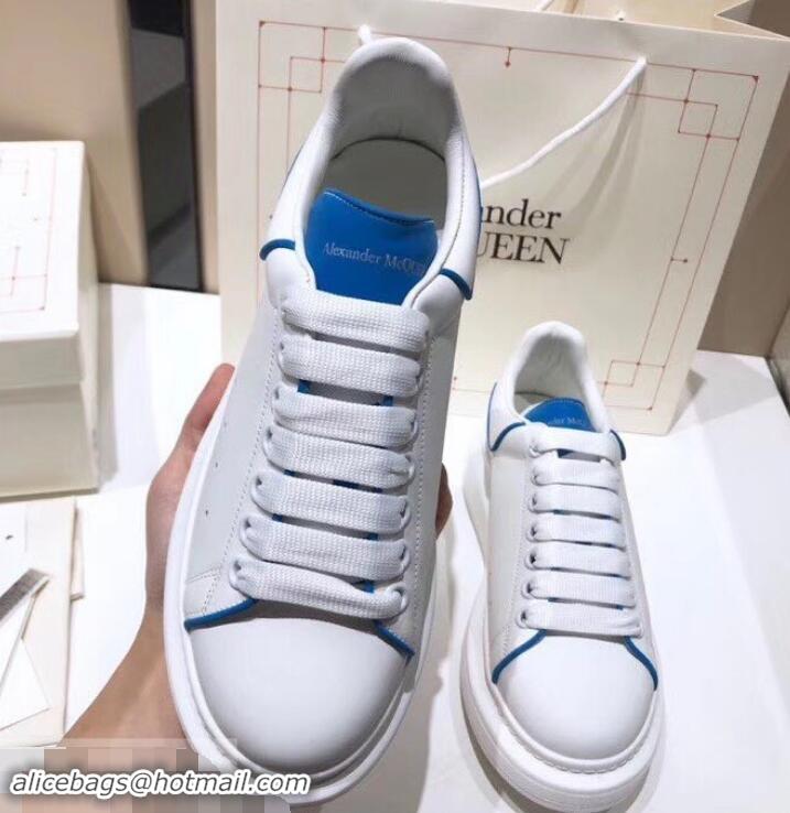 Grade Quality Alexander McQueen Oversized Sneakers A716011 White/Turquoise 2019