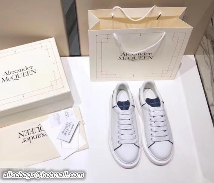 Cheap Price Alexander McQueen Oversized Sneakers A716011 White/Dark Blue 2019