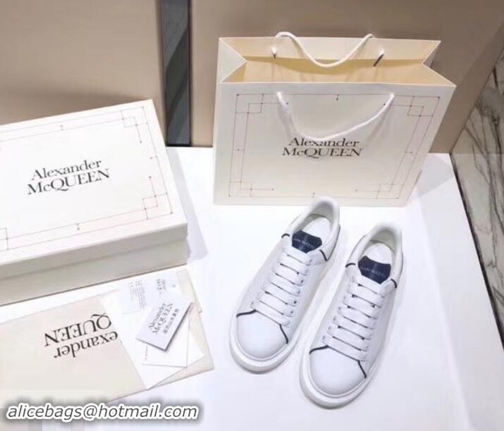 Cheap Price Alexander McQueen Oversized Sneakers A716011 White/Dark Blue 2019