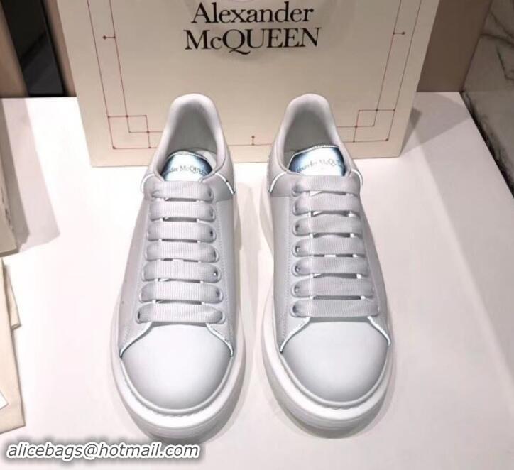 Cheap Price Alexander McQueen Oversized Sneakers A716011 White/Dark Blue 2019