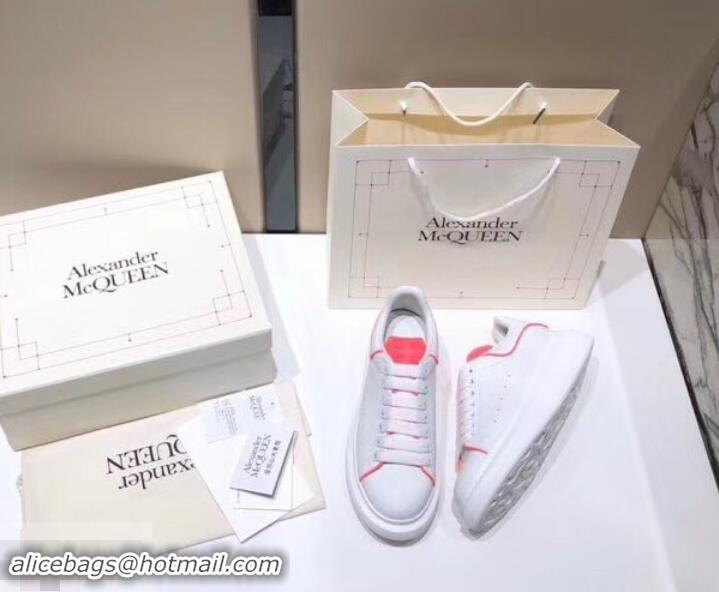 Best Price Alexander McQueen Oversized Sneakers A716011 White/Peach 2019