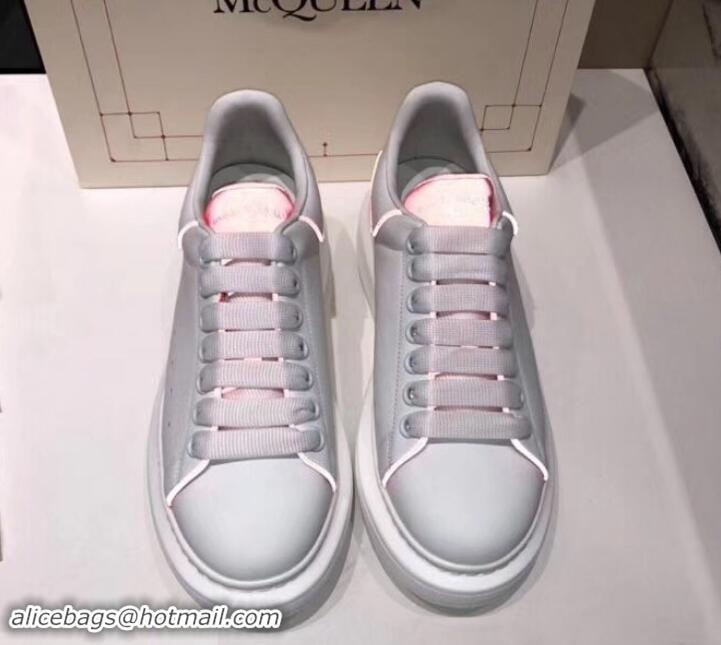 Best Price Alexander McQueen Oversized Sneakers A716011 White/Peach 2019