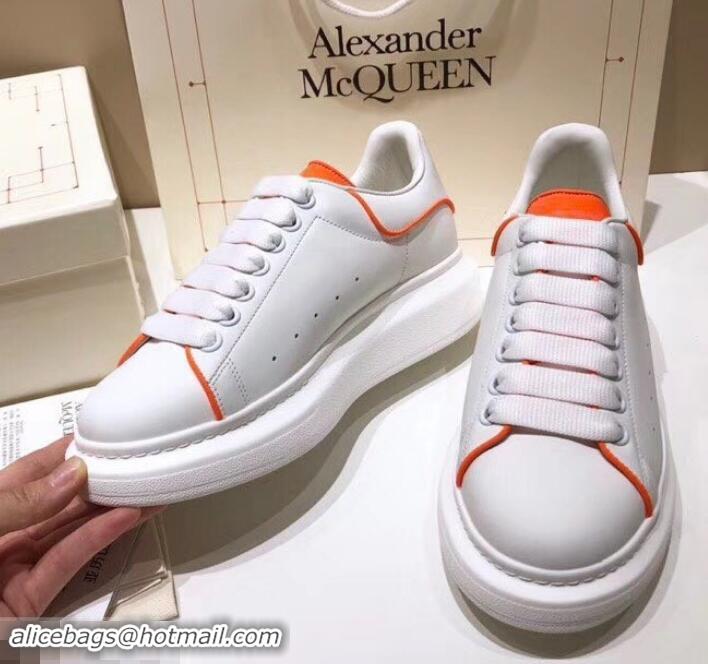 Lowest Price Alexander McQueen Oversized Sneakers A716011 White/Orange 2019