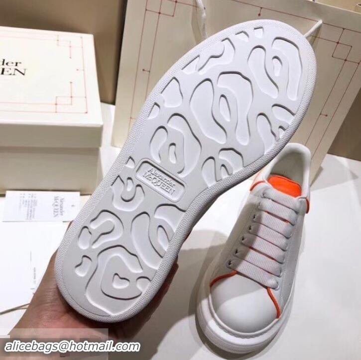 Lowest Price Alexander McQueen Oversized Sneakers A716011 White/Orange 2019