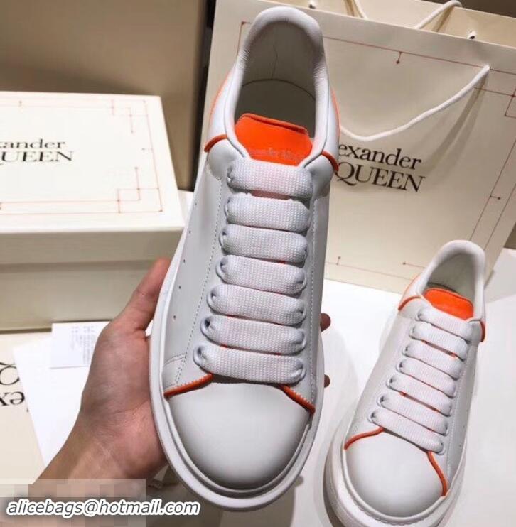 Lowest Price Alexander McQueen Oversized Sneakers A716011 White/Orange 2019