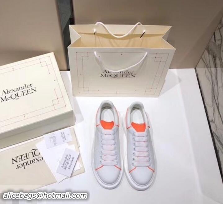 Lowest Price Alexander McQueen Oversized Sneakers A716011 White/Orange 2019