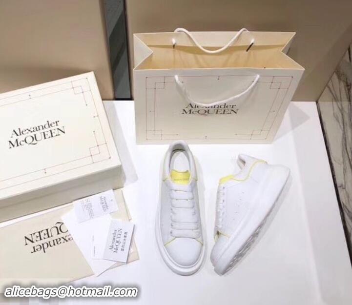 Best Product Alexander McQueen Oversized Sneakers A716011 White/Yellow 2019