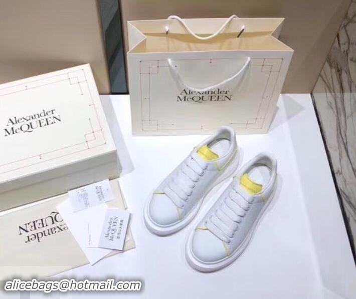 Best Product Alexander McQueen Oversized Sneakers A716011 White/Yellow 2019