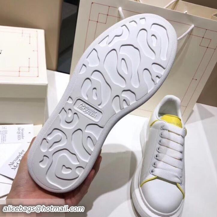 Best Product Alexander McQueen Oversized Sneakers A716011 White/Yellow 2019