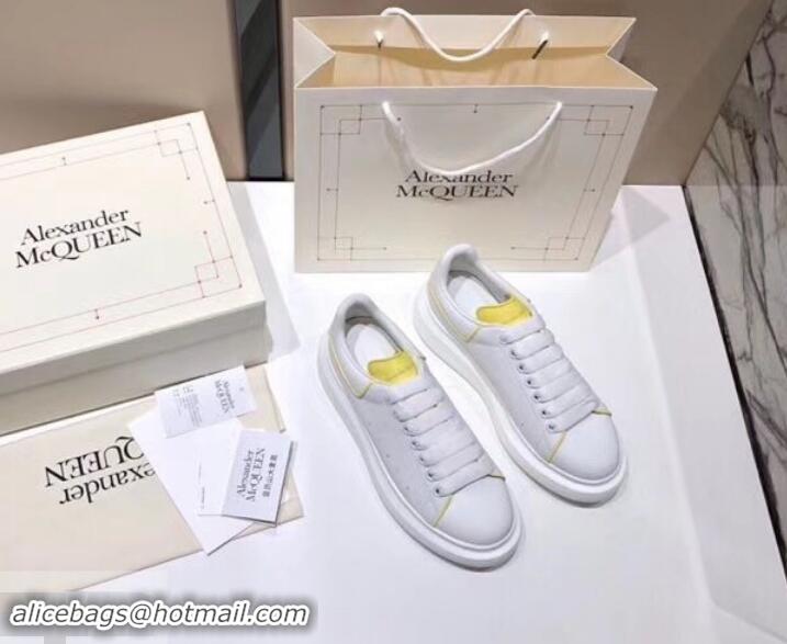 Best Product Alexander McQueen Oversized Sneakers A716011 White/Yellow 2019