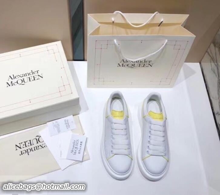 Best Product Alexander McQueen Oversized Sneakers A716011 White/Yellow 2019