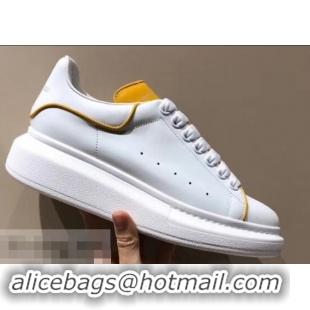 Top Grade Alexander McQueen Oversized Sneakers A716011 White/Turmeric 2019