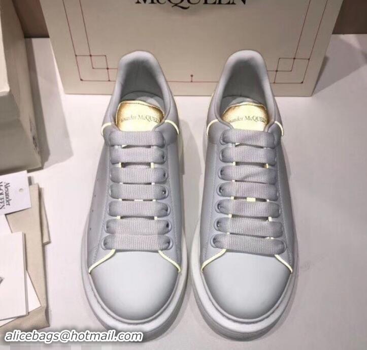 Top Grade Alexander McQueen Oversized Sneakers A716011 White/Turmeric 2019