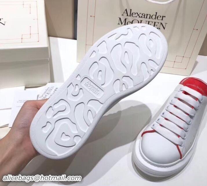 Best Price Alexander McQueen Oversized Open-back Sneakers A716012 White/Red