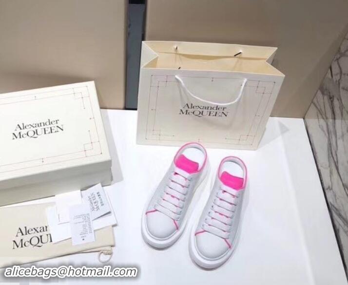 Crafted Alexander McQueen Oversized Open-back Sneakers A716012 White/Rouge 2019