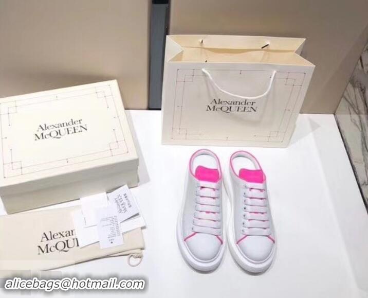 Crafted Alexander McQueen Oversized Open-back Sneakers A716012 White/Rouge 2019