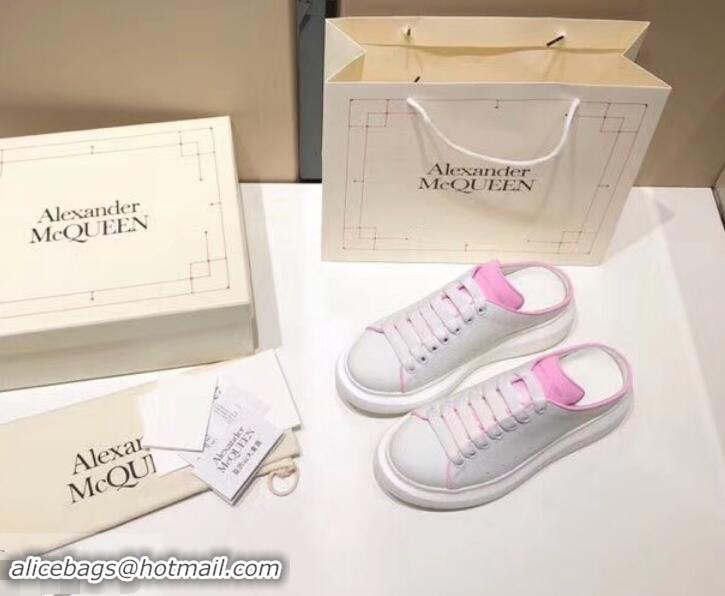 Trendy Design Alexander McQueen Oversized Open-back Sneakers A716012 White/Pink 2019