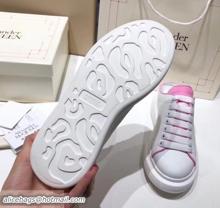 Trendy Design Alexander McQueen Oversized Open-back Sneakers A716012 White/Pink 2019