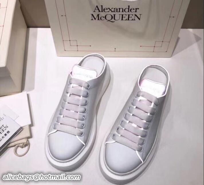 Trendy Design Alexander McQueen Oversized Open-back Sneakers A716012 White/Pink 2019