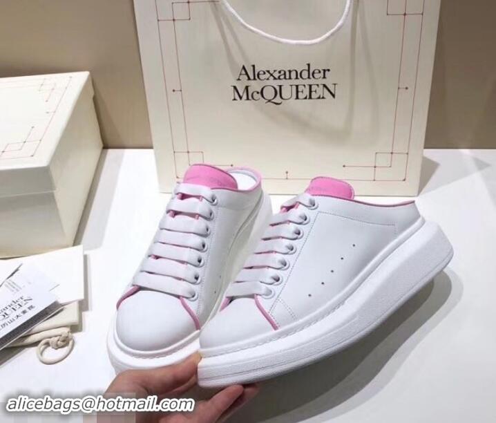 Trendy Design Alexander McQueen Oversized Open-back Sneakers A716012 White/Pink 2019