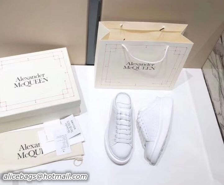 Perfect Alexander McQueen Oversized Open-back Sneakers A716012 White 2019