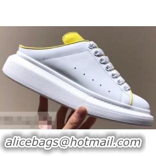 Purchase Alexander McQueen Oversized Open-back Sneakers A716012 White/Yellow 2019