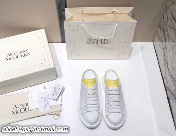 Purchase Alexander McQueen Oversized Open-back Sneakers A716012 White/Yellow 2019