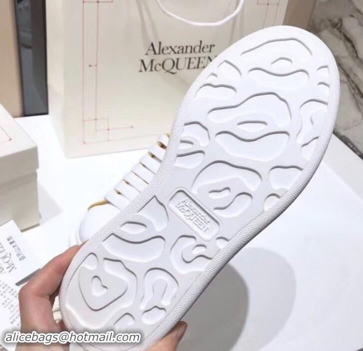 Super Quality Alexander McQueen Oversized Open-back Sneakers A716012 White/Turmeric 2019