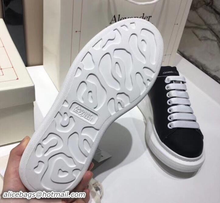 New Style Alexander McQueen Oversized Open-back Sneakers A716012 Fashion Print Black/White 2019