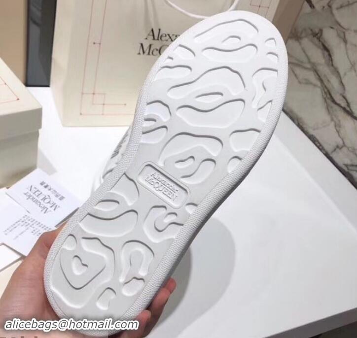 Good Quality Alexander McQueen Oversized Open-back Sneakers A716012 Fashion Print White 2019