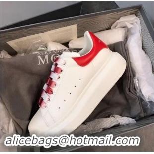 Promotional Alexander McQueen Oversized Sneakers A716013 White/Red Laces 2019