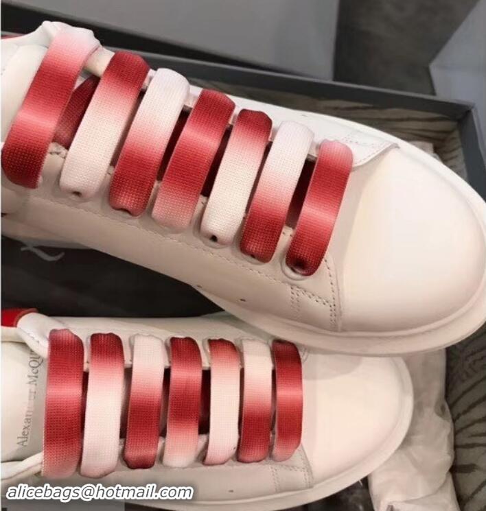 Promotional Alexander McQueen Oversized Sneakers A716013 White/Red Laces 2019