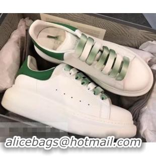 Best Quality Alexander McQueen Oversized Sneakers A716013 White/Green Laces 2019