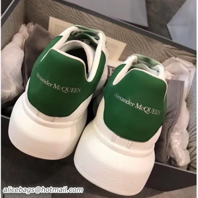 Best Quality Alexander McQueen Oversized Sneakers A716013 White/Green Laces 2019