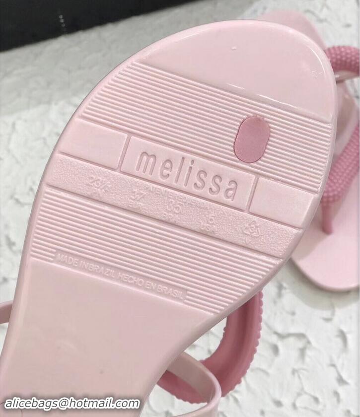 Promotion Melissa Loja Big Heart Chrome Flip Flops 716030 Pink 2019