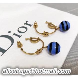 Practical Dior Starry Sky Pendant Earrings Blue J717013