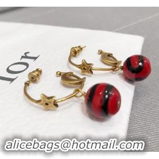 Classic Dior Starry Sky Pendant Earrings J717013 Red