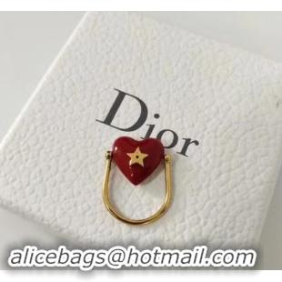 Pretty Style Dior Lucky Locket Bracelet with Red Heart Padlock J717021