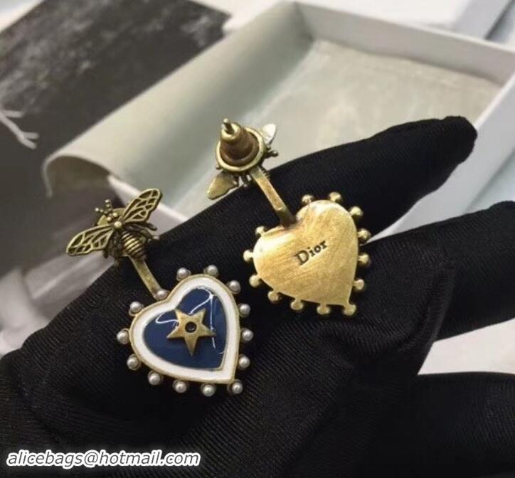 Purchase Dior L'Atelier du Cœur Earrings with Beads and Heart Pendant Blue J71703